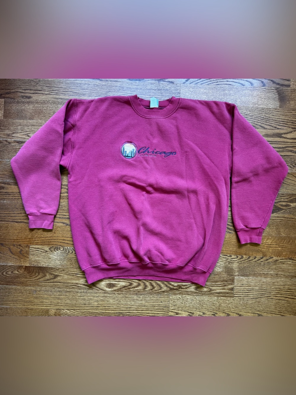 Vintage Chicago Illinois Embroidered Sweatshirt XL